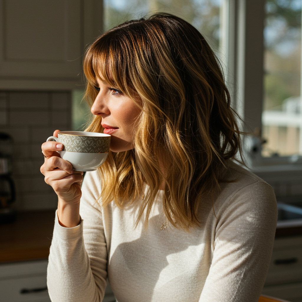 12 Textured Layers with Curtain Bangs for Frosty Vibes 2025