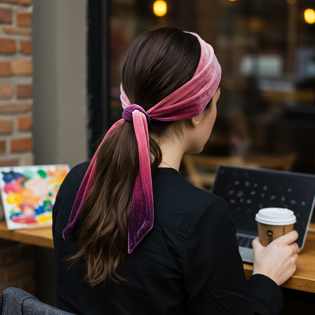 12 Glam Ponytails Sleek Low Velvet Wrap Ideas for Fall