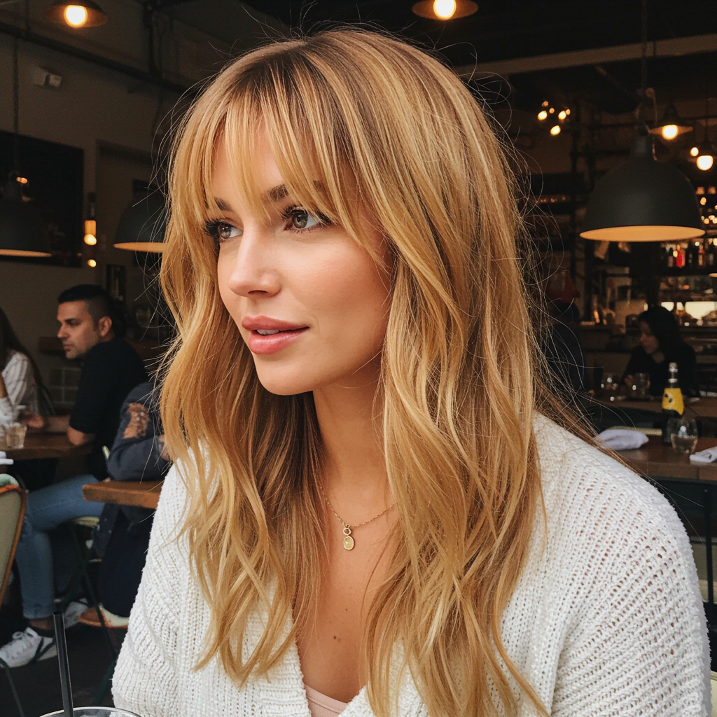 11 Voluminous Blowout Styles with Caramel Highlights