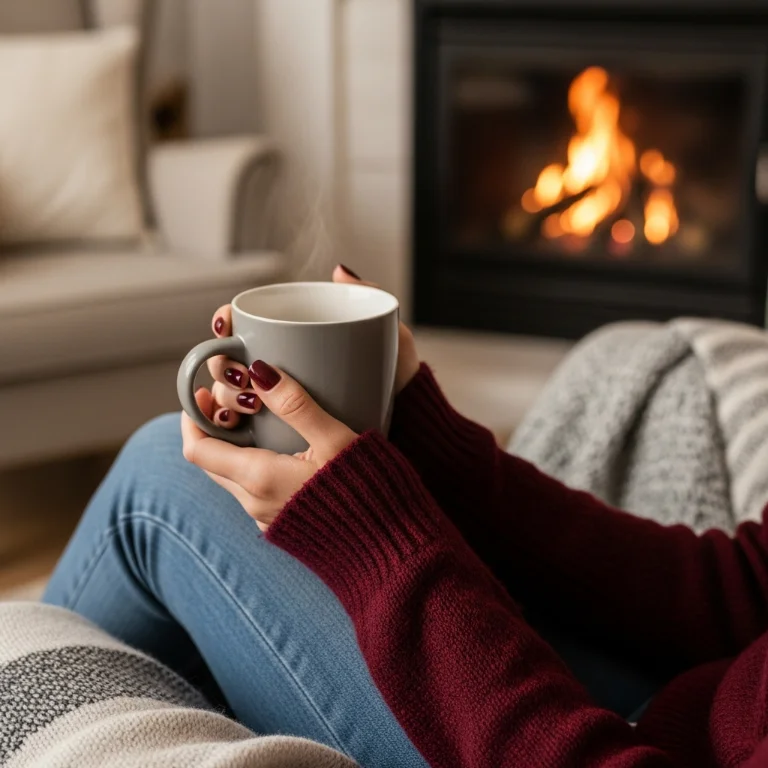 Deep Wine Red Nail Color