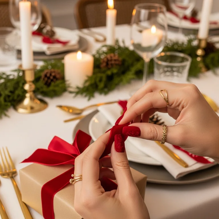 Red Velvet Nail Finish with Texture