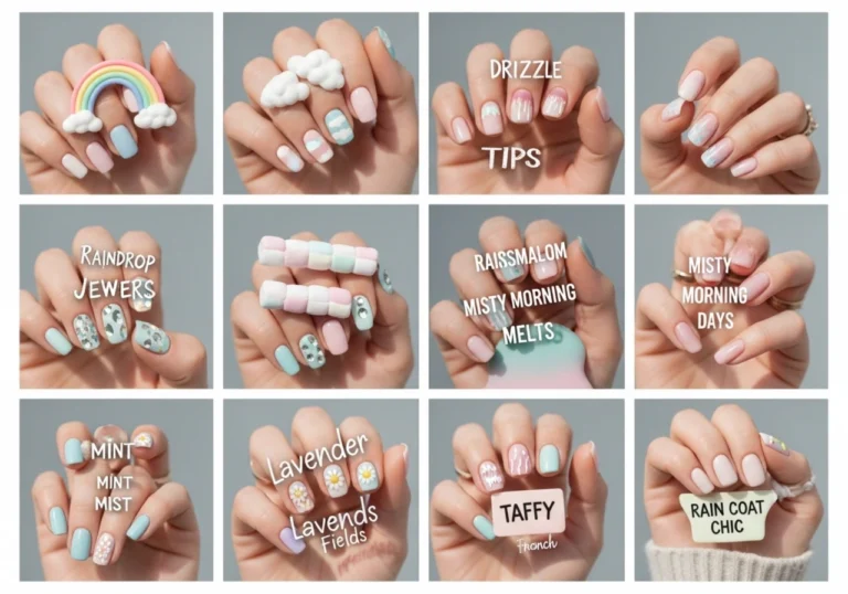 12 Pastel Rainy Day Nail Looks for Women