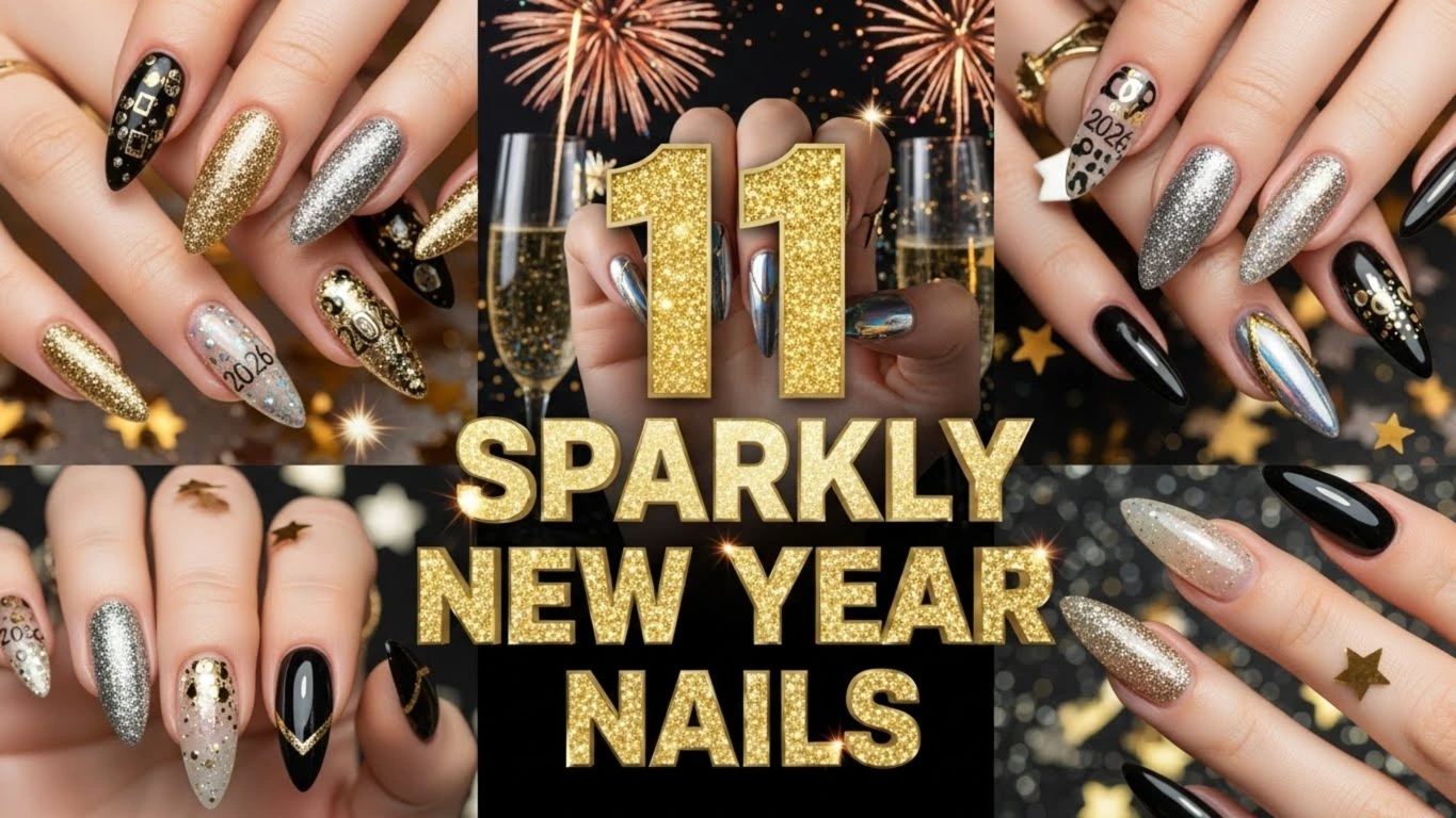 11 Sparkly New Year Nail Designs for Midnight