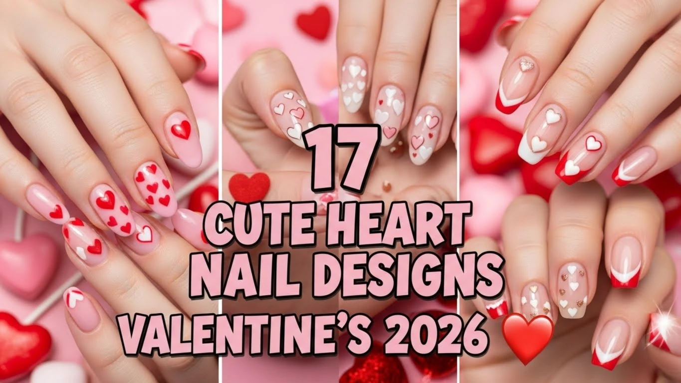 17 Cute Heart Nail Designs for Valentine's 2026
