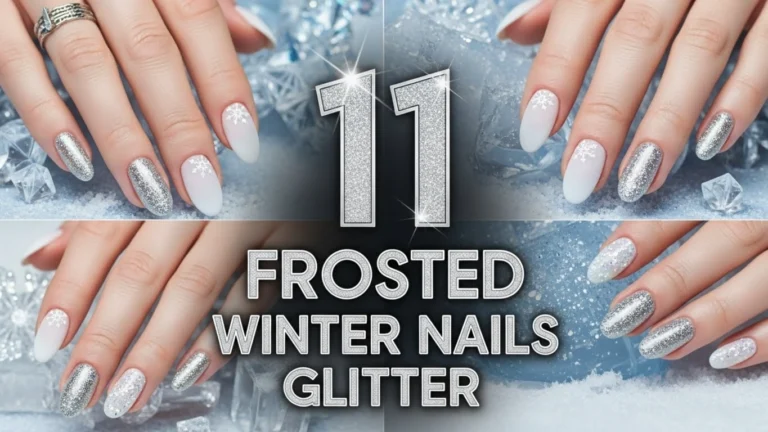 11 Frosted Winter Nail Designs with Glitter