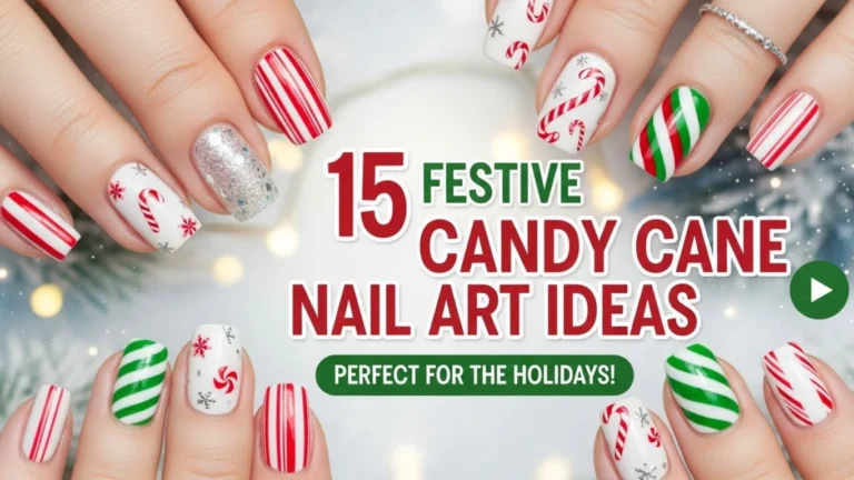 15 Festive Candy Cane Nail Art Ideas