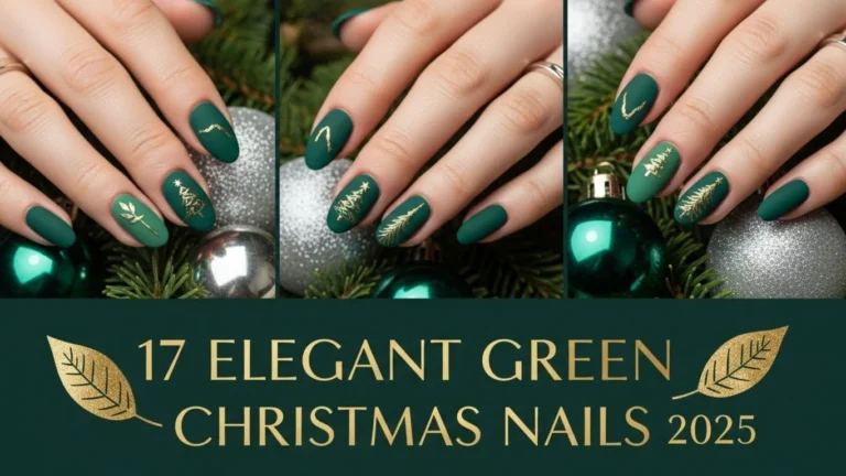 17 Elegant Green Christmas Nail Ideas