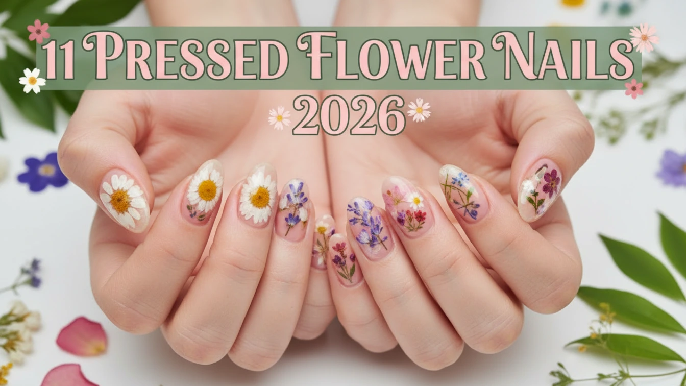 11 Pressed Flower Nail Ideas to Elevate Your 2026 Manicure